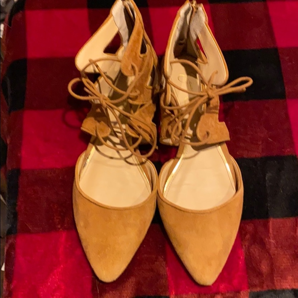 Jessica Simpson Lace Up Flats- Size 9